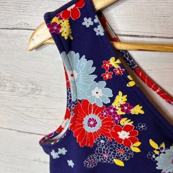 ModCloth Tank Top Womens Size XL Summer Found Stretch Floral Preppy Cotton Blend - Picture 7 of 15